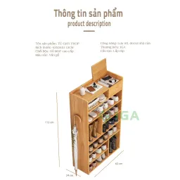 Tủ Kệ Giày Thông Minh Gỗ MDF Phủ Melamin Phong Cách Nordic Thương Hiệu NTF-159