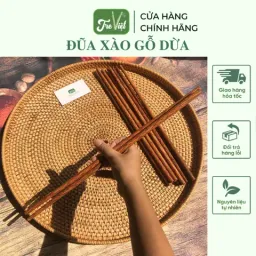 Đũa Cái - Đũa Chiên Xào Gỗ Dừa L38.5cm - Coconut Wooden Chopsticks