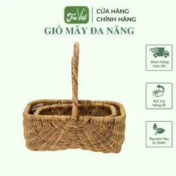 Giỏ Mây Picnic Đựng Đồ Đa Năng (Không Nắp Không Lót) - Picnic Basket