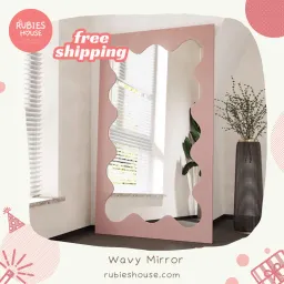 Gương Soi Wavy Mirror Gương Lượn Viền Vuông