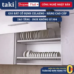 {Nhập Khẩu} Kệ Chén Cố Định, Giá Bát Cố Định Khung Nhôm - INOX Không Gỉ 304 Cao Cấp - Bảo Hành Vĩnh Viễn - Có Thợ Lắp