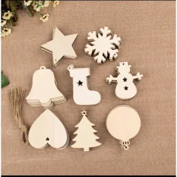 Set 10 Món Tô Màu Noel Bằng Gỗ Decor Phong Cách Rustic Cho Bé Thỏa Sức Sáng Tạo, Trang Trí Nhà Cửa