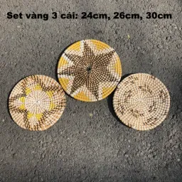 Set Dĩa Cói Treo Tường - Set Đĩa Cói Trang Trí Tường