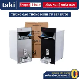 Thùng Đựng Gạo Âm Tủ Bếp TAKI, Mặt Gương Cường Lực - Bảo Hành 10 Năm - Có Thợ Lắp Đặt