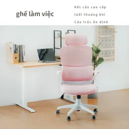 Ghế Làm Việc, Ghế Giám Đốc, Công Thái Học Có Tựa Đầu RICHOME CH1401P/GR/B.Thiết Kế Hiện Đại,Sang Trọng