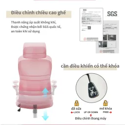 Ghế Làm Việc, Ghế Giám Đốc, Công Thái Học Có Tựa Đầu RICHOME CH1401P/GR/B.Thiết Kế Hiện Đại,Sang Trọng