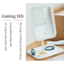 Gương Decor Trang Trí MR149 Gương Có Đèn, Nút Cảm Biến Tắt Bật RICHOME