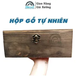 Hộp Đựng Quà Bằng Gỗ Cao Cấp 6cm (HAMET_HGT) Có Khóa Và Bản lề Chắc Chắn. Mẫu Đẹp, Sang Trọng, Hộp Nhiều Size