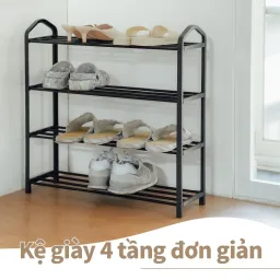 Kệ Giày Dép Đa Năng RICHOME SC226-1, Kệ Giày Nhưa, Kệ Giày 4 Tầng Để Giày Dép Tiện Lợi Chắc Chắn