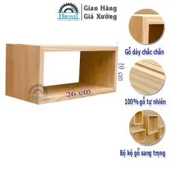 Kệ Trang Trí Treo Tường Bằng Gỗ Thiết Kế Hiện Đại Đa Dụng (HAMET_BKGBO4) Chất Gỗ Tự Nhiên Mang Lại Sự Tinh Tế Và Ấm Áp