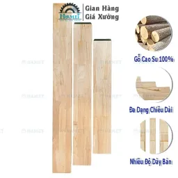 Thanh Gỗ Cao Su Bản 13cm Dùng Làm Kệ - Giá Đỡ - Kệ Gia Vị. HAMET 100% Gỗ Thịt Cao Su Có Độ Bền Cao Dể Dàng Gia Công