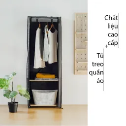 Tủ Quần Áo, Tủ Để Đồ Đa Năng Tiện Lợi Dễ Dàng Di Chuyển, Có Vải Che - RICHOME WA226-1