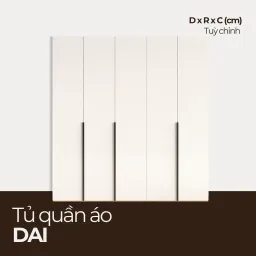 DAI, Tủ Quần Áo Hiện Đại Scandinavian, TQA_031, Chiều dài x 60 x chiều cao, Nội thất HGF