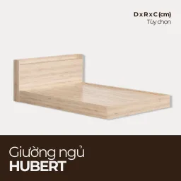 HUBERT, Giường Ngủ Gỗ MDF Thiết Kế Hiện Đại Cao Cấp, GN_013, 200 x chiều ngang x 23 cm, Nội thất HGF HOANG GIANG