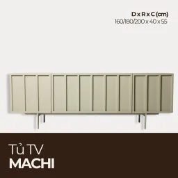 MACHI, Tủ Tivi Trà Xanh Phong Cách Hiện Đại Độc Đáo Phủ Sơn 2K,TTV_068,Chiềudàix40x55cm,Nội thất HGF