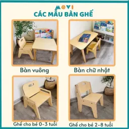 Bàn học cho bé, bàn học trẻ em, bàn ăn dặm cho bé, bàn gỗ cho bé