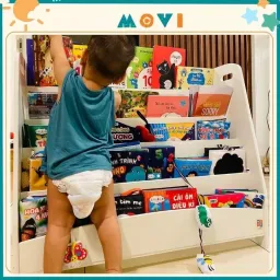 Kệ sách cho bé, giá sách, kệ sách 5 tầng Montessori cho bé KS5T