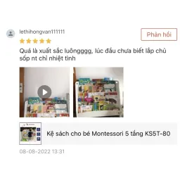 Kệ sách cho bé, giá sách, kệ sách 5 tầng Montessori cho bé KS5T