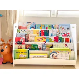 Kệ sách cho bé, kệ đồ chơi, kệ sách gỗ 5 tầng, giá sách Montessori cho bé KS5T