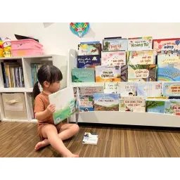 Kệ sách cho bé, kệ đồ chơi, kệ sách gỗ 5 tầng, giá sách Montessori cho bé KS5T