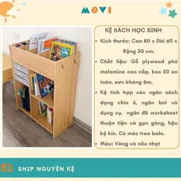 Kệ sách cho bé tiểu học, kệ sách học sinh Movi