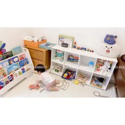 Kệ sách, giá sách, kệ sách cho bé, kệ sách gỗ 4 tầng Montessori cho bé KS04-80