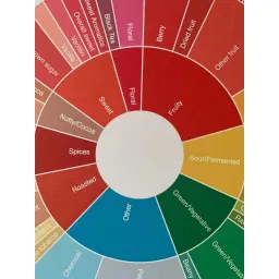 Tranh Coffee Taster’s Flavor Wheel, kích thước 60x60cm, đủ khung và đinh treo