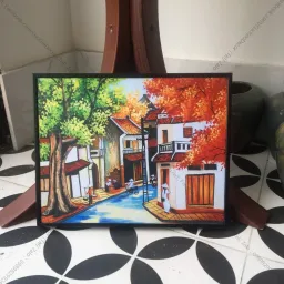 Tranh Hà Nội Phố - tranh in canvas kích thước cơ bản 35x50cm ( có thể làm theo kích thước khác)