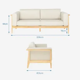 Ghế Sofa Gỗ Cao Su Tự Nhiên MOHO FYN 901