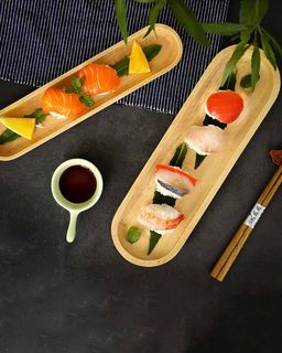 Dĩa Sushi Gỗ Kiểu Nhật