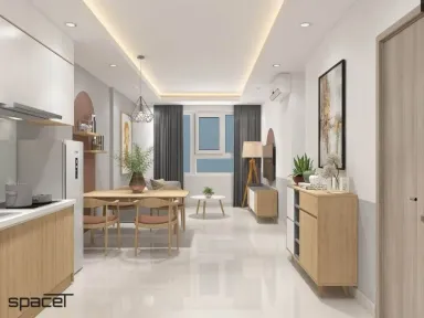 Phòng ăn Lối vào - Căn hộ Citisoho Quận 2 - Phong cách Scandinavian