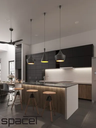 Phòng bếp - Nhà phố Đồng Nai 3PN - Phong cách Modern