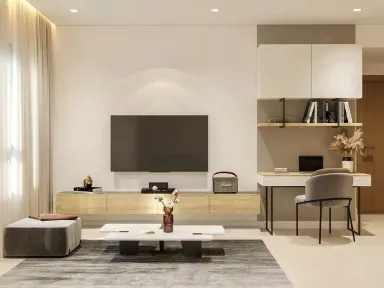 Phòng khách Phòng làm việc - Căn hộ Citi Esto Quận 2 - Phong cách Modern