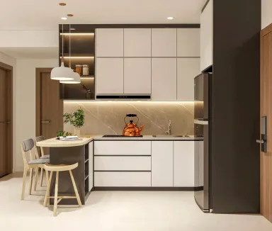 Phòng bếp Phòng ăn - Căn hộ Citi Esto Quận 2 - Phong cách Modern