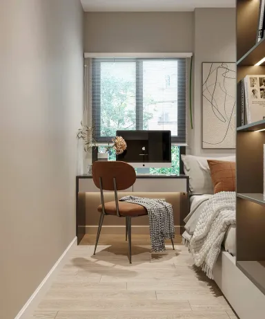 Phòng ngủ Phòng làm việc - Căn hộ Citi Esto Quận 2 - Phong cách Modern Phòng ngủ Phòng làm việc - Căn hộ Citi Esto Quận 2 - Phong cách Modern