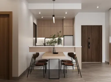 Phòng ăn - Căn hộ Midtown (The Peak) - Phong cách Modern
