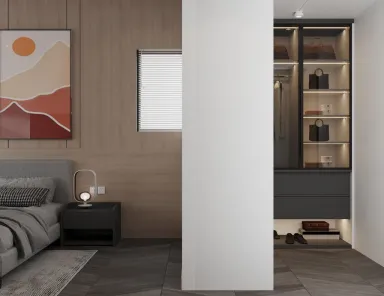 Phòng ngủ Phòng thay đồ - Căn hộ Midtown (The Peak) - Phong cách Modern