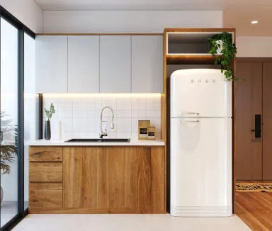Phòng bếp - Căn hộ Eco Green - Phong cách Modern