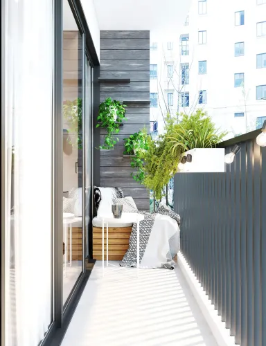 Lô gia - Căn hộ Eco Green - Phong cách Modern
