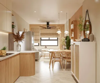 Phòng ăn Lối vào - Căn hộ Citi Esto Quận 2 - Phong cách Scandinavian