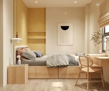 Phòng ngủ - Căn hộ Citi Esto Quận 2 - Phong cách Scandinavian