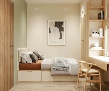Phòng ngủ - Căn hộ Citi Esto Quận 2 - Phong cách Scandinavian