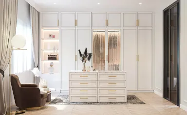 Phòng ngủ Góc thư giãn - Shophouse The Manhattan (Nhà mẫu) - Phong cách Modern Classic