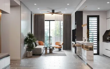 Phòng khách - Căn hộ Celadon City (Nhà mẫu) - Phong cách Modern