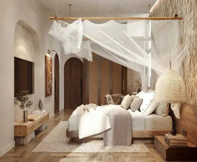 Phòng ngủ - Villa tại Đắk Lắk - Phong cách Wabi Sabi