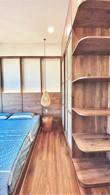 Phòng ngủ - Căn hộ Akari City Bình Tân - Phong cách Wabi Sabi