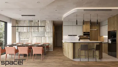 Phòng bếp Phòng ăn - Căn hộ Empire City Quận 2 - Phong cách Modern
