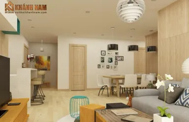 Phòng khách Phòng ăn - Căn hộ The Landmark 6 (Vinhomes) - Phong cách Modern