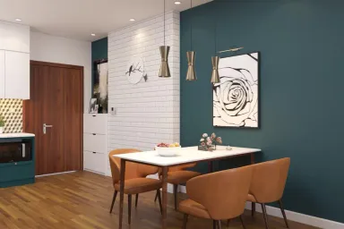 Phòng ăn Lối vào - Căn hộ Tara Residence Quận 8 - Phong cách Modern