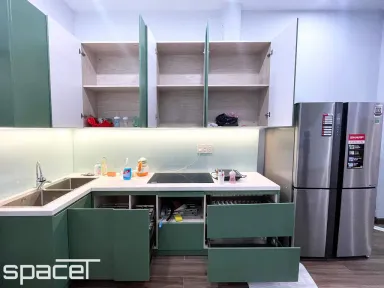 Phòng bếp - Nhà phố 100m2 tại Biên Hòa Đồng Nai - Phong cách Modern